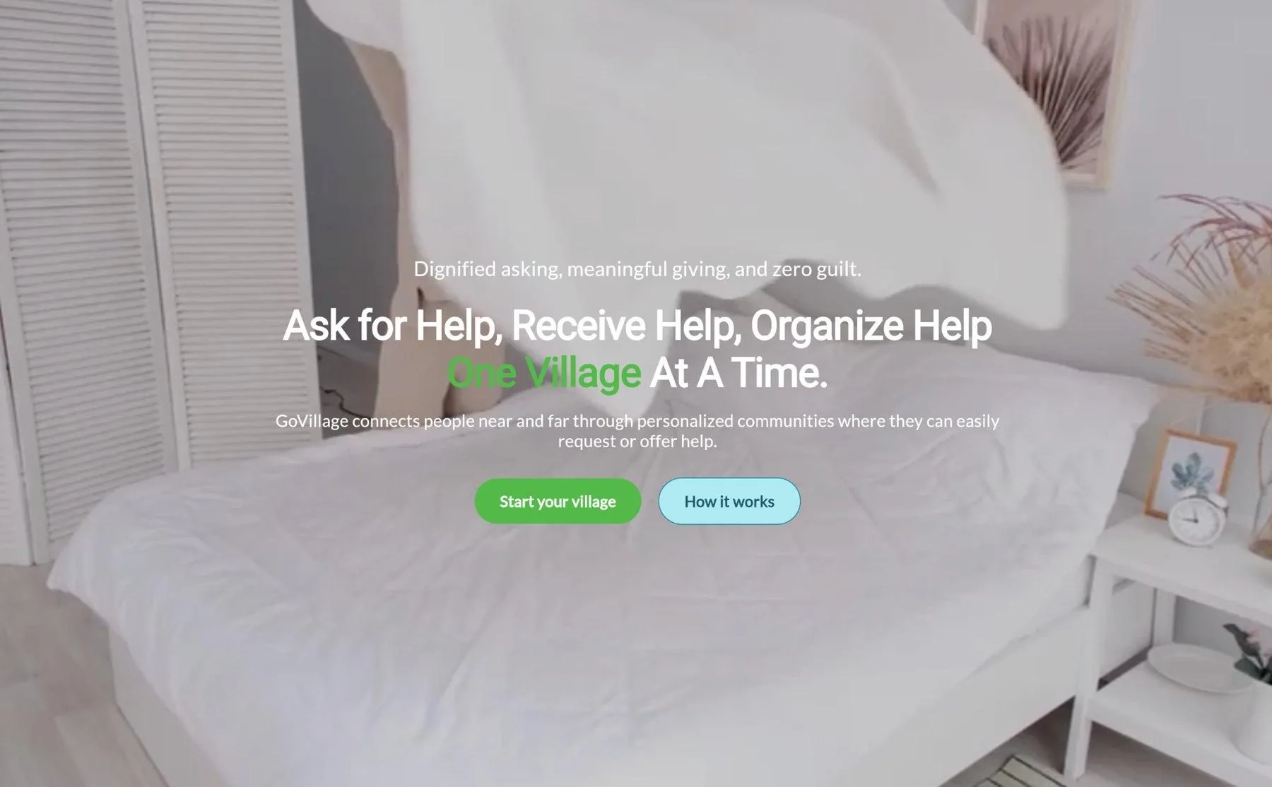 GoVillage homepage