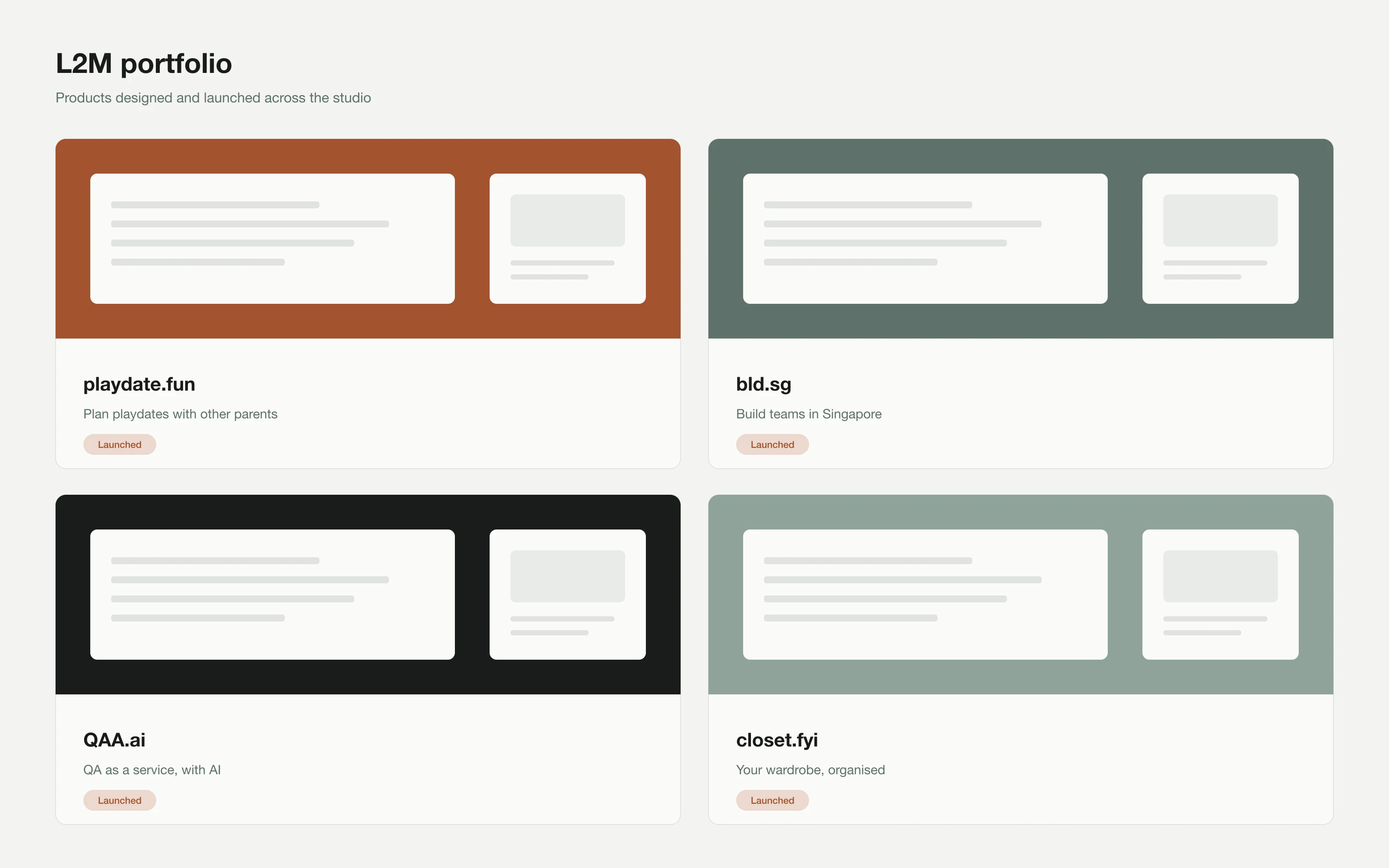 Four products from the L2M portfolio