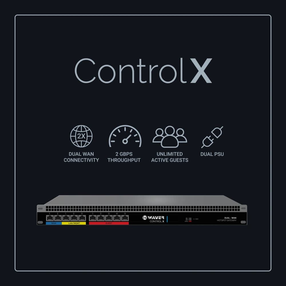 WAVER Control X, the rack-mounted gateway the software runs on